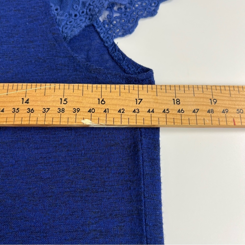 Twik Royal Blue Lace Sleeve Blouse - Picture 8 of 9
